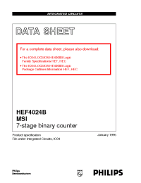 Datasheet HEF4024BDB manufacturer Philips