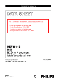 Datasheet HEF4511B manufacturer Philips