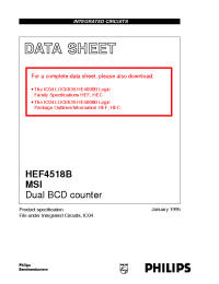 Datasheet HEF4518 manufacturer Philips