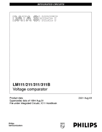 Datasheet LM111F manufacturer Philips