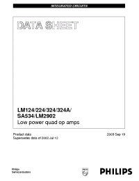 Datasheet LM124/BCA manufacturer Philips