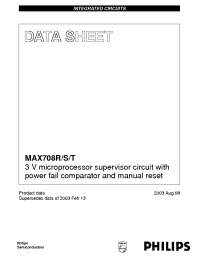 Datasheet MAX708S manufacturer Philips