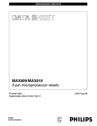 Datasheet MAX809RW manufacturer Philips
