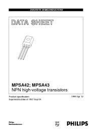 Datasheet MPSA42AMO manufacturer Philips