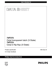 Datasheet N74F373DB manufacturer Philips