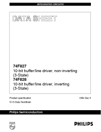 Datasheet N74F827D manufacturer Philips