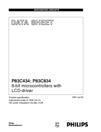 Datasheet P83C834 manufacturer Philips