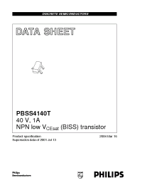 Datasheet PBSS4140T manufacturer Philips