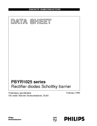 Datasheet PBYR1025 manufacturer Philips
