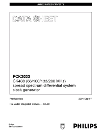 Datasheet PCK2023DL manufacturer Philips