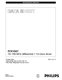 Datasheet PCKV857 manufacturer Philips