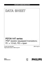 Datasheet PDTA114T manufacturer Philips