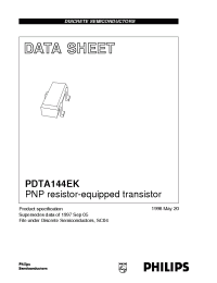 Datasheet PDTA144EK manufacturer Philips
