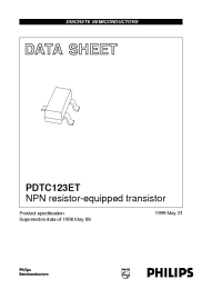 Datasheet PDTC123ET manufacturer Philips