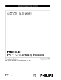 Datasheet PMBT3640 manufacturer Philips