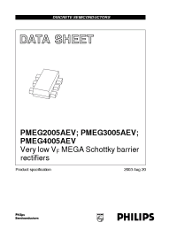 Datasheet PMEG2005AEV manufacturer Philips