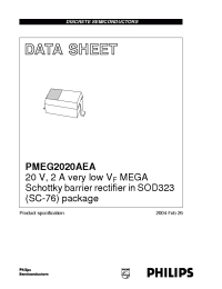 Datasheet PMEG2020AEA manufacturer Philips