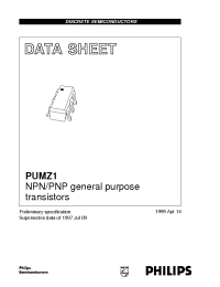 Datasheet PUMZ1/T1 manufacturer Philips