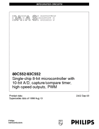 Datasheet S83C552-4B manufacturer Philips