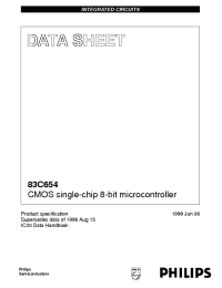 Datasheet S87C654-4B44 manufacturer Philips