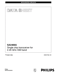 Datasheet SA2400A manufacturer Philips
