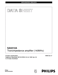 Datasheet SA5212AN manufacturer Philips