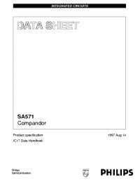 Datasheet SA571 manufacturer Philips