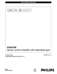 Datasheet SA58780 manufacturer Philips