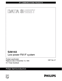 Datasheet SA614A manufacturer Philips