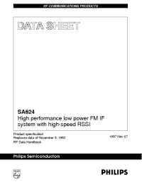 Datasheet SA624 manufacturer Philips