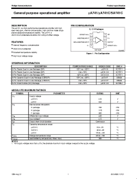 Datasheet SA741C manufacturer Philips