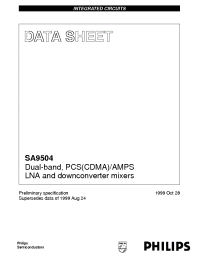 Datasheet SA9504BE manufacturer Philips