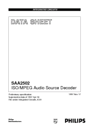 Datasheet SAA2502 manufacturer Philips