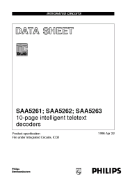 Datasheet SAA5261PS manufacturer Philips