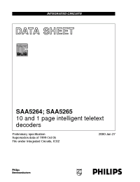 Datasheet SAA5264PS/M3 manufacturer Philips