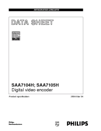 Datasheet SAA7104H manufacturer Philips