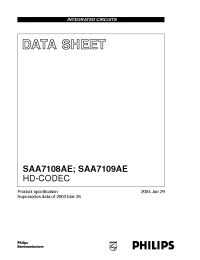 Datasheet SAA7108AE manufacturer Philips