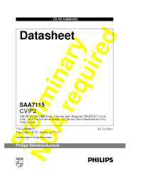 Datasheet SAA7115 manufacturer Philips