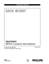 Datasheet SAA7205 manufacturer Philips
