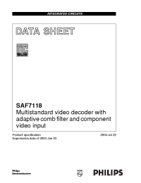 Datasheet SAF7118EH manufacturer Philips