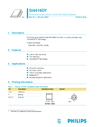 Datasheet SI4416DY manufacturer Philips