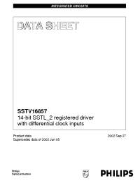 Datasheet SSTV16857EV manufacturer Philips