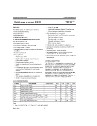 Datasheet TDA1301 manufacturer Philips