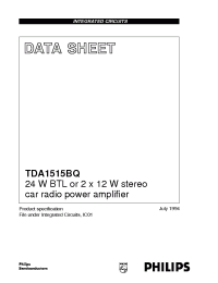 Datasheet TDA1515BQ manufacturer Philips