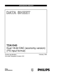 Datasheet TDA1543T manufacturer Philips