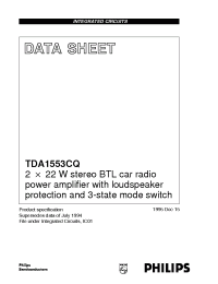 Datasheet TDA1553 manufacturer Philips