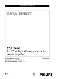 Datasheet TDA1561Q/N1 manufacturer Philips