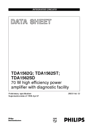 Datasheet TDA1562Q/N1/S10 manufacturer Philips