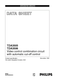 Datasheet TDA3505 manufacturer Philips