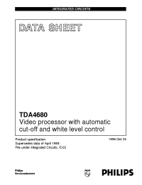 Datasheet TDA4680/V6 manufacturer Philips